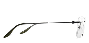 Black Rectangle Rimless Unisex Eyeglasses by Lenskart Air-222531