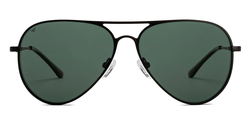 Black Aviator Full Rim Unisex Sunglasses by Vincent Chase Polarized-212593