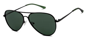 Black Aviator Full Rim Unisex Sunglasses by Vincent Chase Polarized-212593