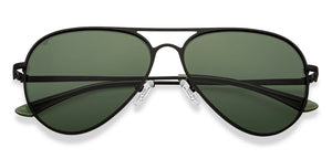 Black Aviator Full Rim Unisex Sunglasses by Vincent Chase Polarized-212593