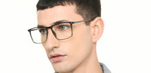 Load image into Gallery viewer, Black Rectangle Full Rim Unisex Eyeglasses by Lenskart Air-225781