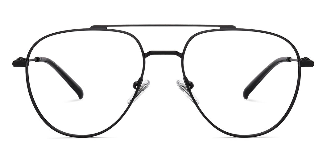 Black Aviator Full Rim Men Eyeglasses by Lenskart STUDIO-218090