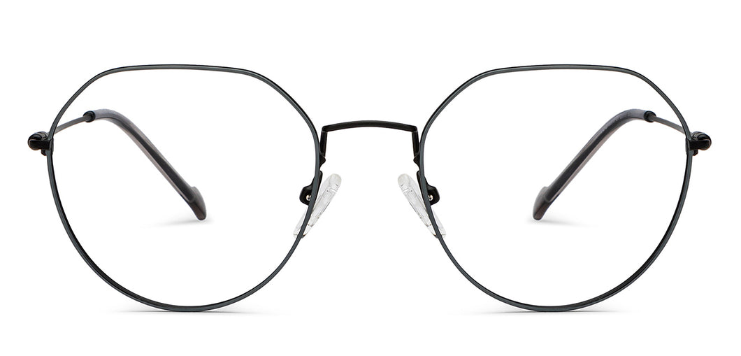 Grey Geometric Full Rim Unisex Eyeglasses by Vincent Chase Online-208191