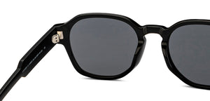 Black Hexagonal Full Rim Unisex Sunglasses by John Jacobs-216872