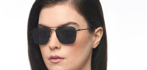 Black Rectangle/ Square Full Rim Unisex Sunglasses by Vincent Chase Polarized-211276