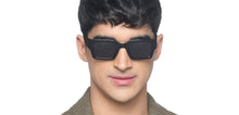 Load image into Gallery viewer, Black Rectangle Full Rim Unisex Sunglasses by Vincent Chase Online-216677