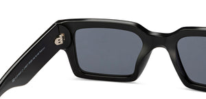 Black Rectangle Full Rim Unisex Sunglasses by Vincent Chase Online-216677