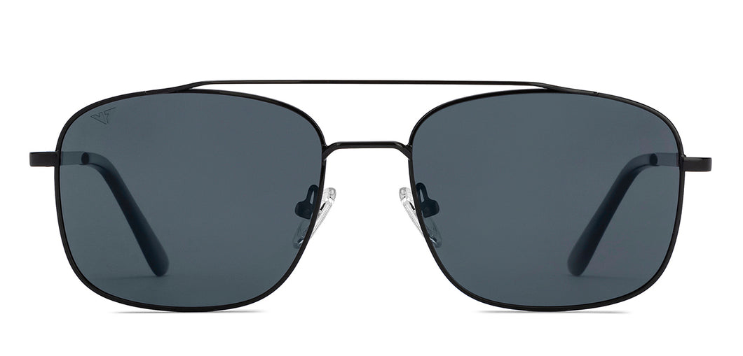 Black Rectangle/ Square Full Rim Unisex Sunglasses by Vincent Chase Polarized-217637