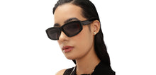 Load image into Gallery viewer, Black Rectangle Full Rim Unisex Sunglasses by John Jacobs-212827