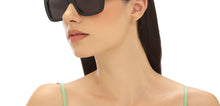 Load image into Gallery viewer, Black Rectangle Full Rim Unisex Sunglasses by John Jacobs-216886