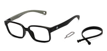 Load image into Gallery viewer, Black Rectangle Full Rim Kids Eyeglasses by Hooper-210495