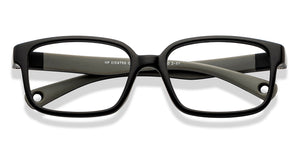 Black Rectangle Full Rim Kids Eyeglasses by Hooper-210495