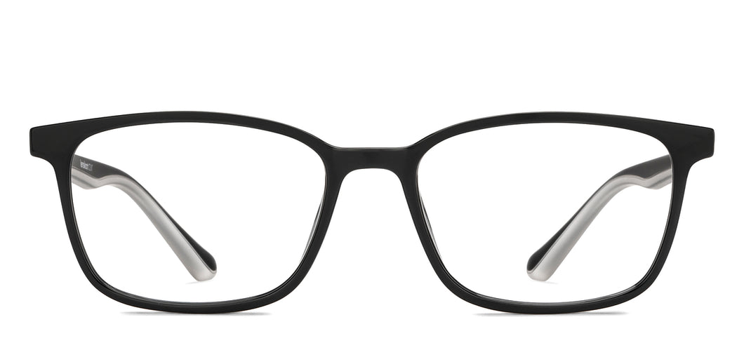 Black Rectangle Full Rim Unisex Eyeglasses by Lenskart Air-215892