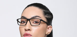 Black Rectangle Full Rim Unisex Eyeglasses by Lenskart Air-217462