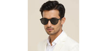 Load image into Gallery viewer, Black Round Full Rim Unisex Sunglasses by John Jacobs-220522