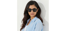 Load image into Gallery viewer, Black Round Full Rim Unisex Sunglasses by John Jacobs-220522