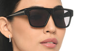 Load image into Gallery viewer, Black Square Full Rim Unisex Sunglasses by John Jacobs-217133