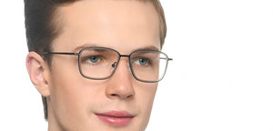 Black Square Full Rim Unisex Eyeglasses by Lenskart Air Online-213366