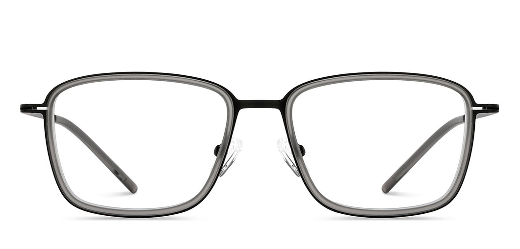 Black Square Full Rim Unisex Eyeglasses by Lenskart Air Online-213366