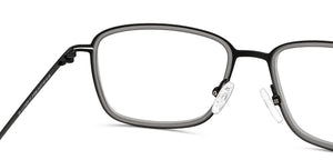 Black Square Full Rim Unisex Eyeglasses by Lenskart Air Online-213366