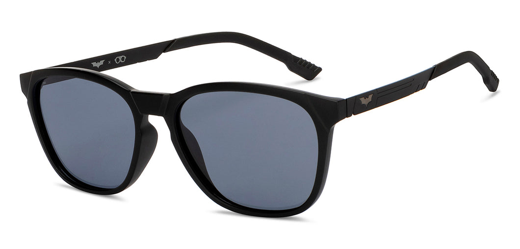 Black Rectangle/ Square Full Rim Unisex Sunglasses by Lenskart STUDIO-213177
