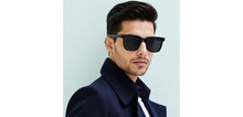 Load image into Gallery viewer, Black Wayfarer Full Rim Unisex Sunglasses by John Jacobs-220524