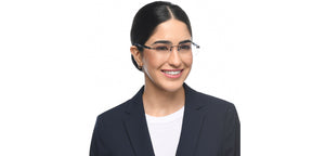 Black Rectangle Rimless Unisex Eyeglasses by John Jacobs Online-209687