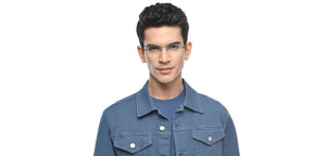 Black Rectangle Rimless Unisex Eyeglasses by John Jacobs Online-209687