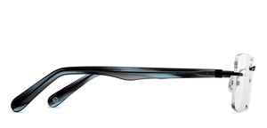 Black Rectangle Rimless Unisex Eyeglasses by John Jacobs Online-209687