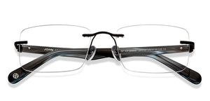 Black Rectangle Rimless Unisex Eyeglasses by John Jacobs Online-209687