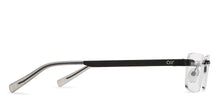 Load image into Gallery viewer, Black Rectangle Rimless Unisex Eyeglasses by Lenskart Air Online-211043