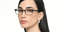 Load image into Gallery viewer, Black Rectangle Full Rim Unisex Eyeglasses by John Jacobs-215544
