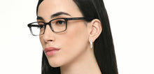 Load image into Gallery viewer, Black Rectangle Full Rim Unisex Eyeglasses by John Jacobs-215544