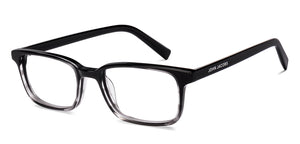 Black Rectangle Full Rim Unisex Eyeglasses by John Jacobs-215544