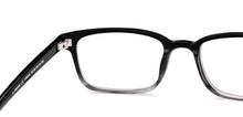 Load image into Gallery viewer, Black Rectangle Full Rim Unisex Eyeglasses by John Jacobs-215544