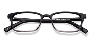 Black Rectangle Full Rim Unisex Eyeglasses by John Jacobs-215544