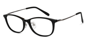 Black Oval Full Rim Unisex Eyeglasses by Lenskart Air-201067