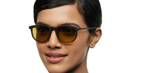 Load image into Gallery viewer, Black Geometric Full Rim Unisex Sunglasses by Lenskart STUDIO-213178