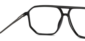 Black Aviator Full Rim Unisex Eyeglasses by Lenskart Air-210156