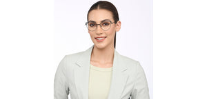 Gunmetal Black Cat Eye Full Rim Women Eyeglasses by Vincent Chase Online-207361