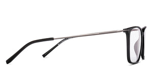 Black Rectangle Full Rim Unisex Eyeglasses by Lenskart Air-222852