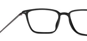 Black Rectangle Full Rim Unisex Eyeglasses by Lenskart Air-222852