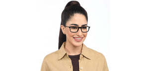 Black Rectangle Full Rim Unisex Eyeglasses by Vincent Chase Online-208239