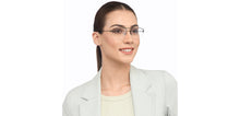 Load image into Gallery viewer, Black Aviator Half Rim Unisex Eyeglasses by Vincent Chase-208763