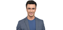 Load image into Gallery viewer, Black Aviator Half Rim Unisex Eyeglasses by Vincent Chase-208763