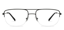 Load image into Gallery viewer, Black Aviator Half Rim Unisex Eyeglasses by Vincent Chase-208763