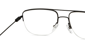 Black Aviator Half Rim Unisex Eyeglasses by Vincent Chase-208763
