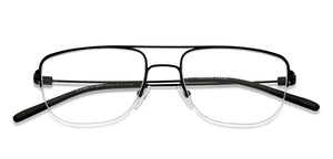 Black Aviator Half Rim Unisex Eyeglasses by Vincent Chase-208763