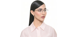 Black Rectangle Half Rim Unisex Eyeglasses by John Jacobs-217179