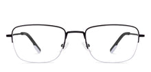 Load image into Gallery viewer, Black Rectangle Half Rim Unisex Eyeglasses by John Jacobs-217179